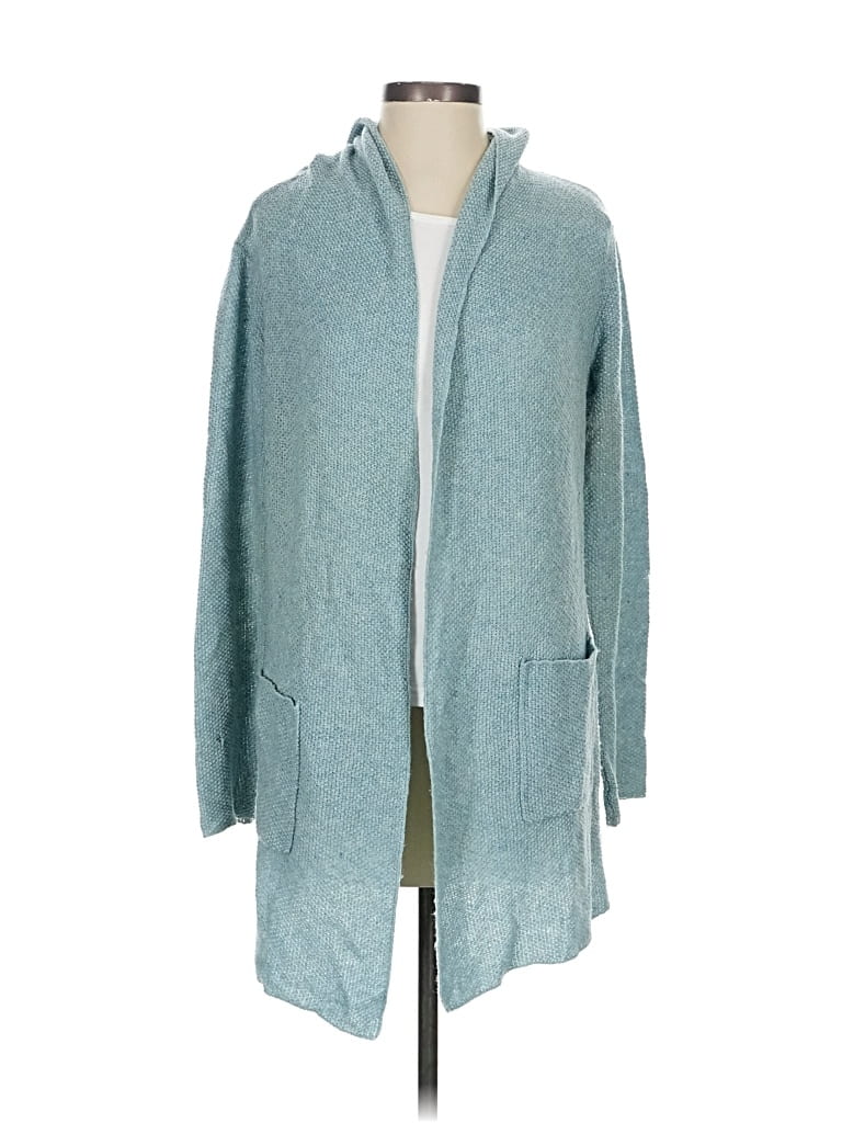 Pre-owned Eileen Fisher Cardigan Sweater In Blue