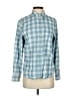 J.Crew Checkered-gingham Blue Long Sleeve Button-Down Shirt Size S - photo 1