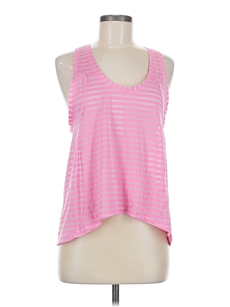 Pre-owned Zyia Active Tank Top Pink Halter Neckline Tops