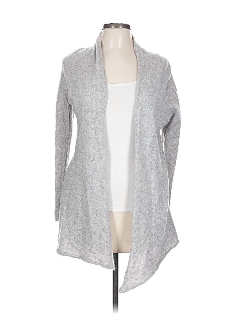 Pre-owned Lusso Cashmere Cardigan Sweater In Gray