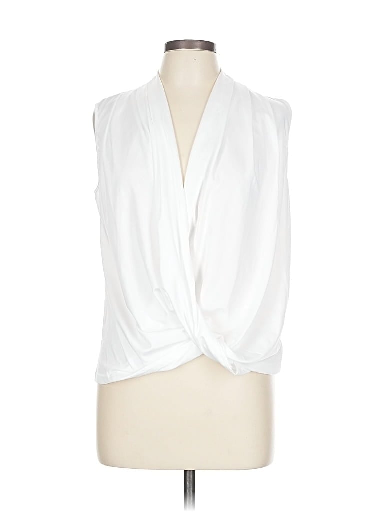 Pre-owned Unbranded Sleeveless T-shirt In White