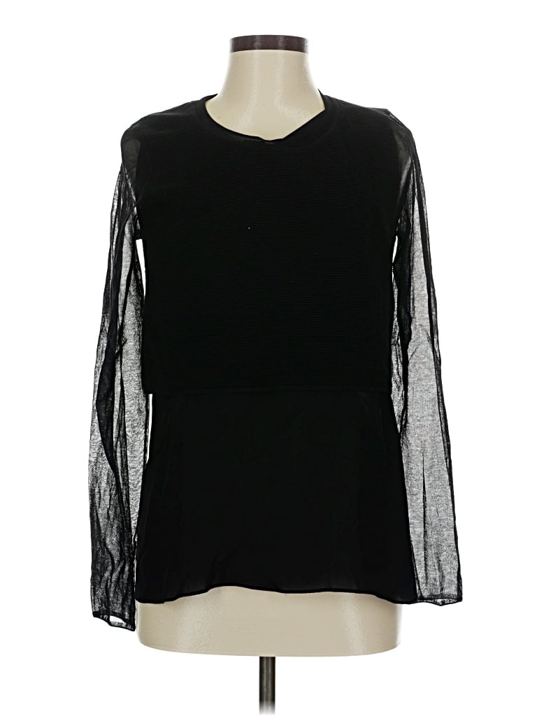 Pre-owned Elie Tahari Long Sleeve Blouse In Black