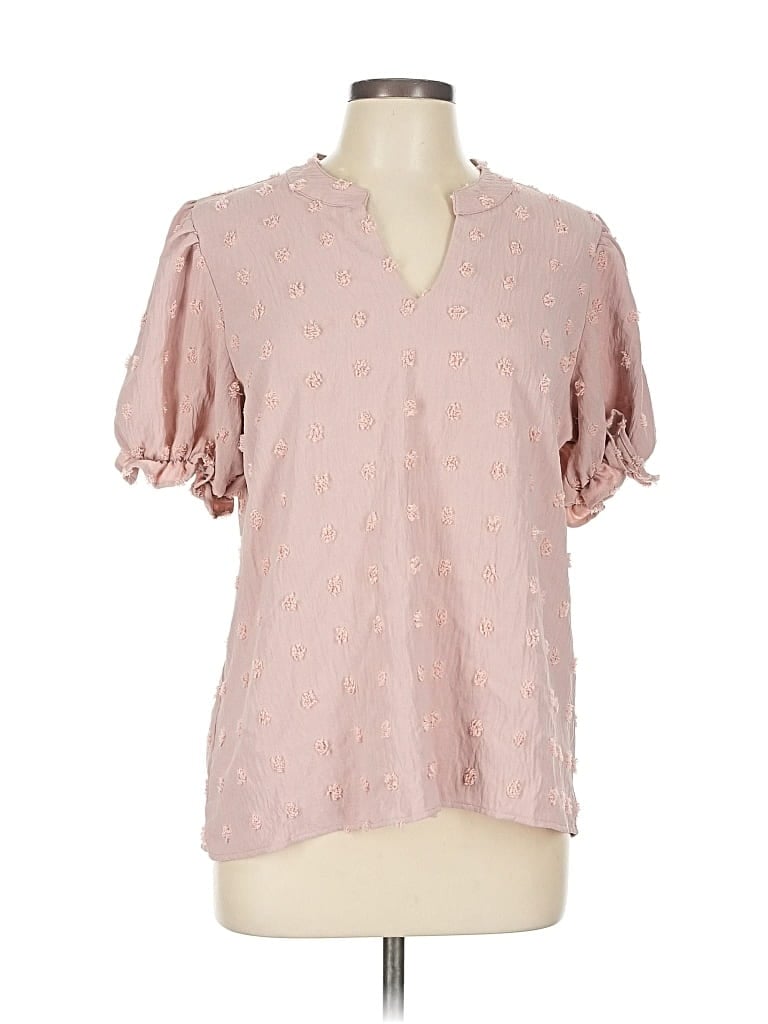 Pre-owned Blooming Jelly Short Sleeve Blouse In Pink