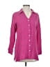 Soft Surroundings Houndstooth Pink 3/4 Sleeve Button-Down Shirt Size S - photo 1