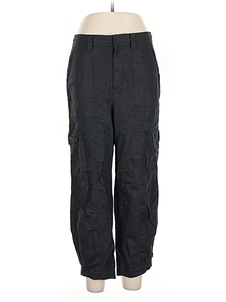 Pre-owned Quince Linen Pants In Black