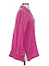 Soft Surroundings Houndstooth Pink 3/4 Sleeve Button-Down Shirt Size S - photo 4