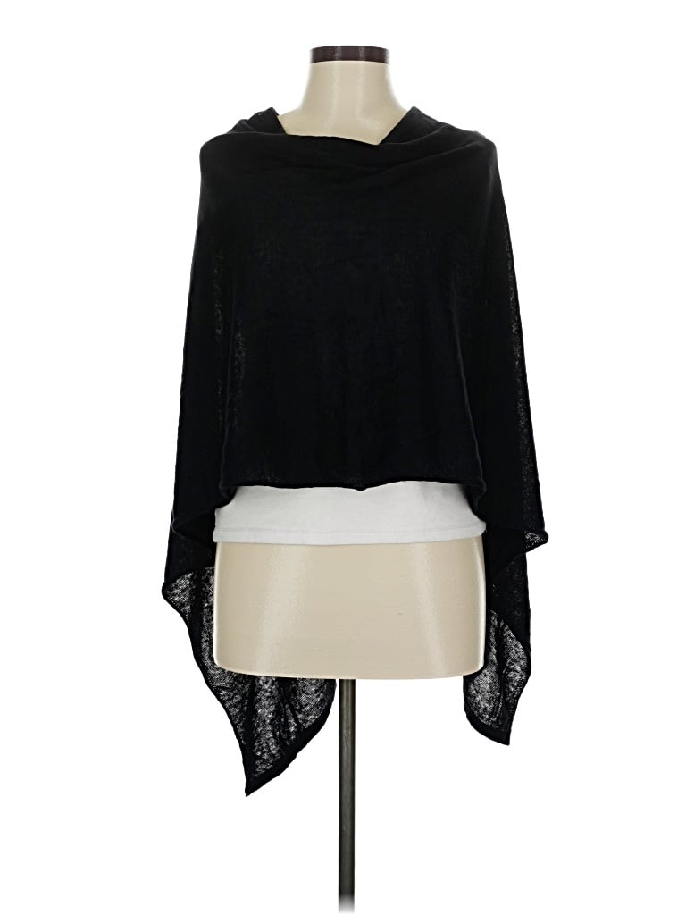 Pre-owned Max Studio Poncho In Black