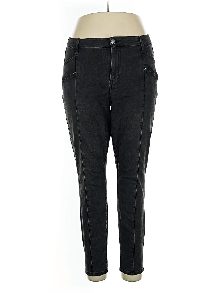 Pre-owned Cosmic Blue Love Jeggings In Black