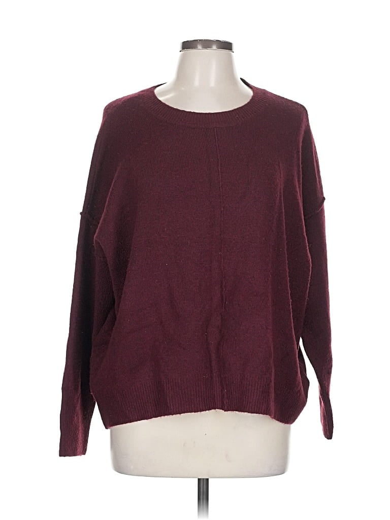 Pre-owned Vince Camuto Pullover Sweater In Burgundy