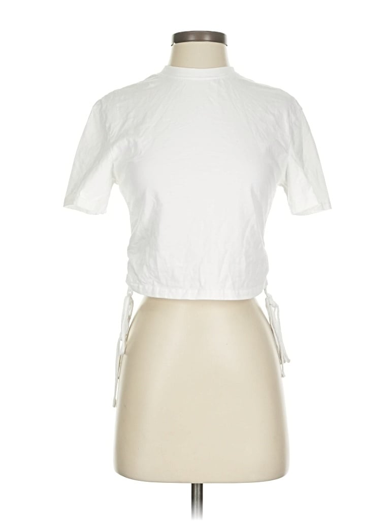 Pre-owned Lioness Short Sleeve Turtleneck In White