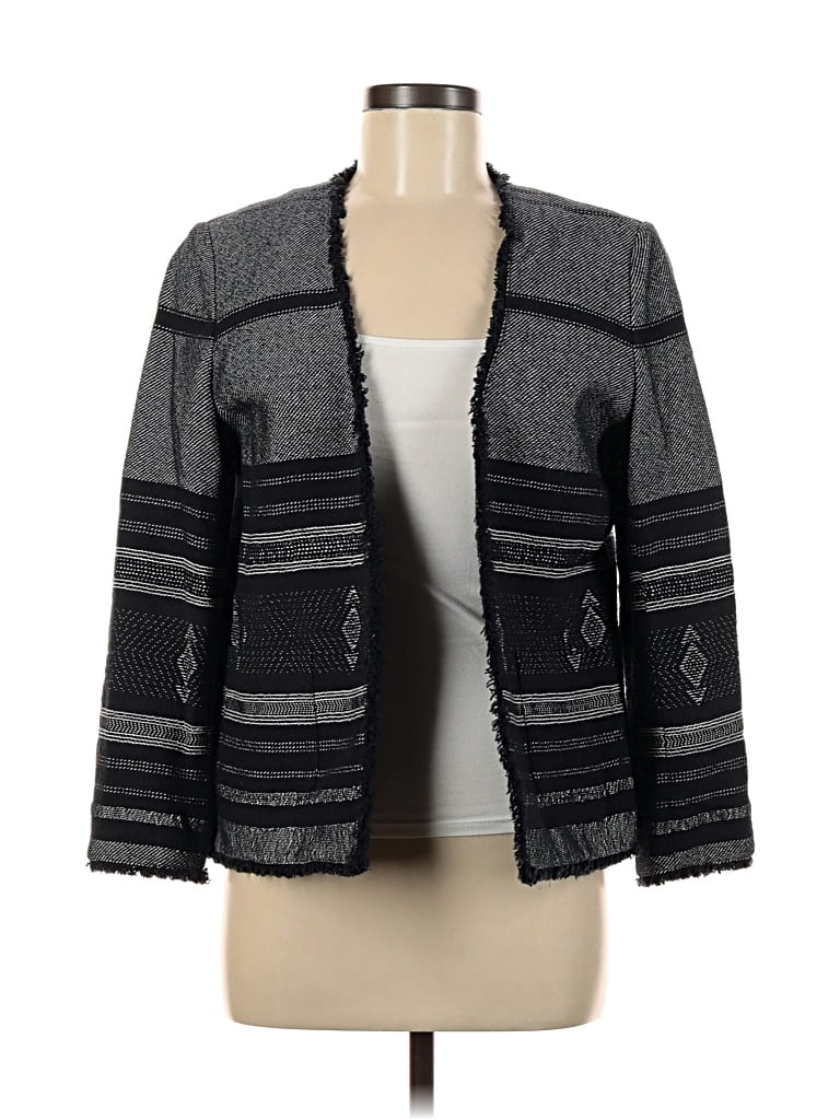 Pre-owned Ann Taylor Loft Blazer Jacket In Gray