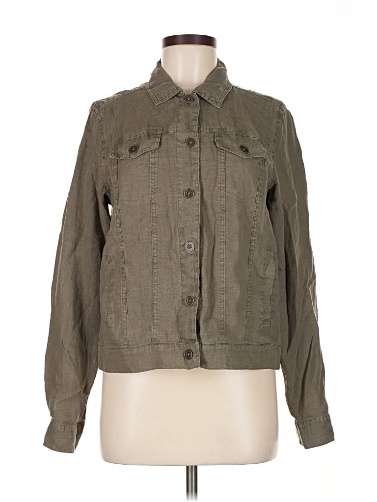 Pre-owned Michael Stars Long Sleeve Button Down Shirt In Gray