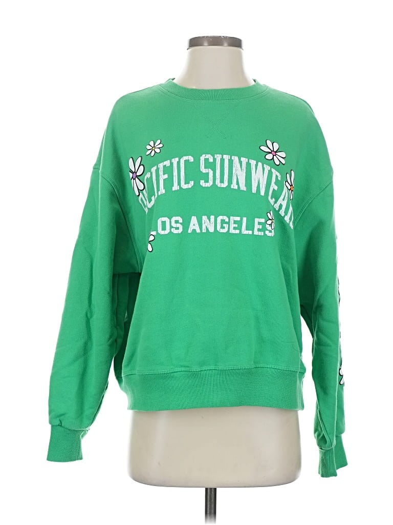 Pre-owned Pacsun Sweatshirt In Green