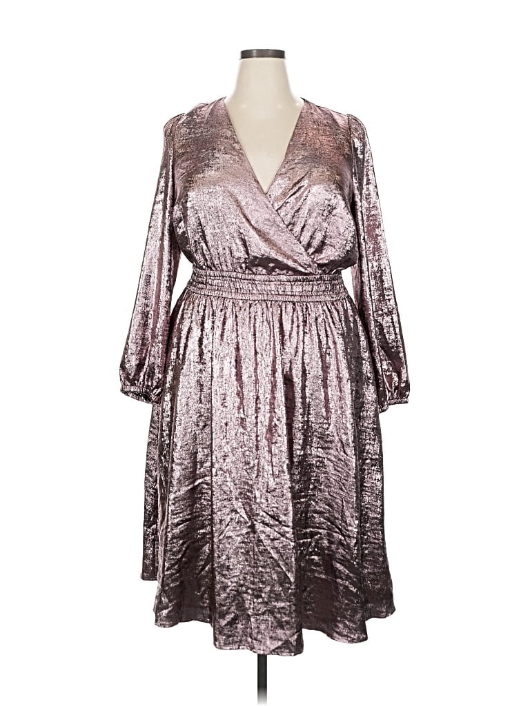 Pre-owned Lane Bryant Cocktail Dress In Silver
