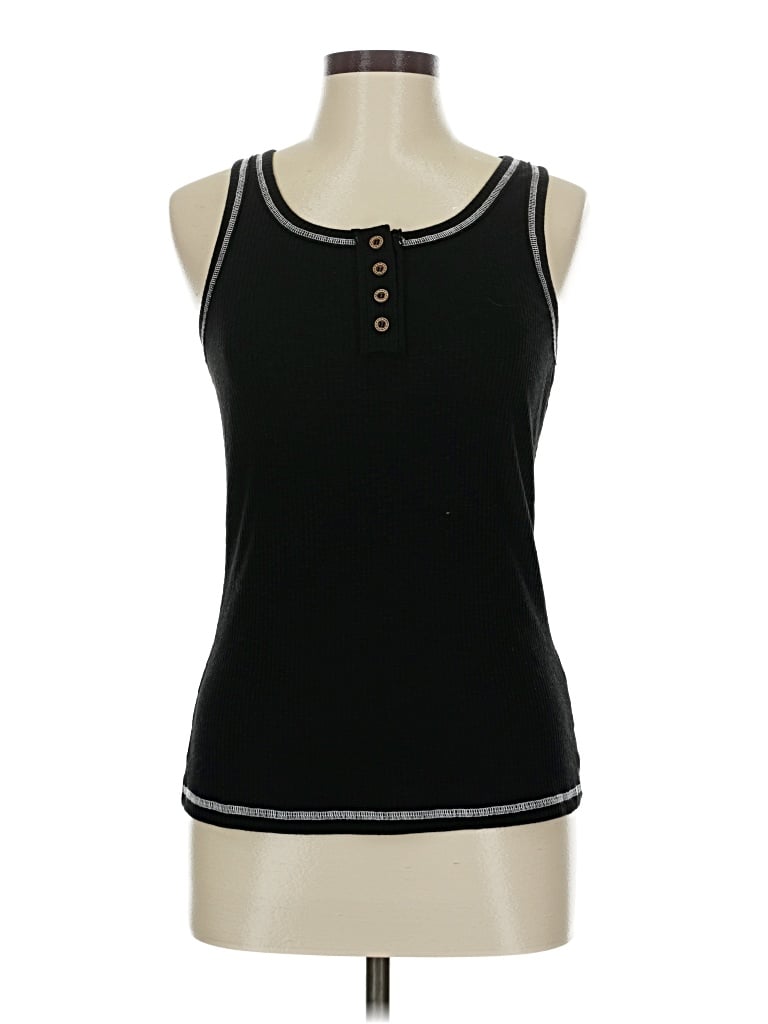 Pre-owned Unbranded Tank Top Black Halter Neckline Tops