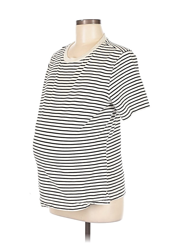 Pre-owned H&m Mama Short Sleeve T-shirt In White