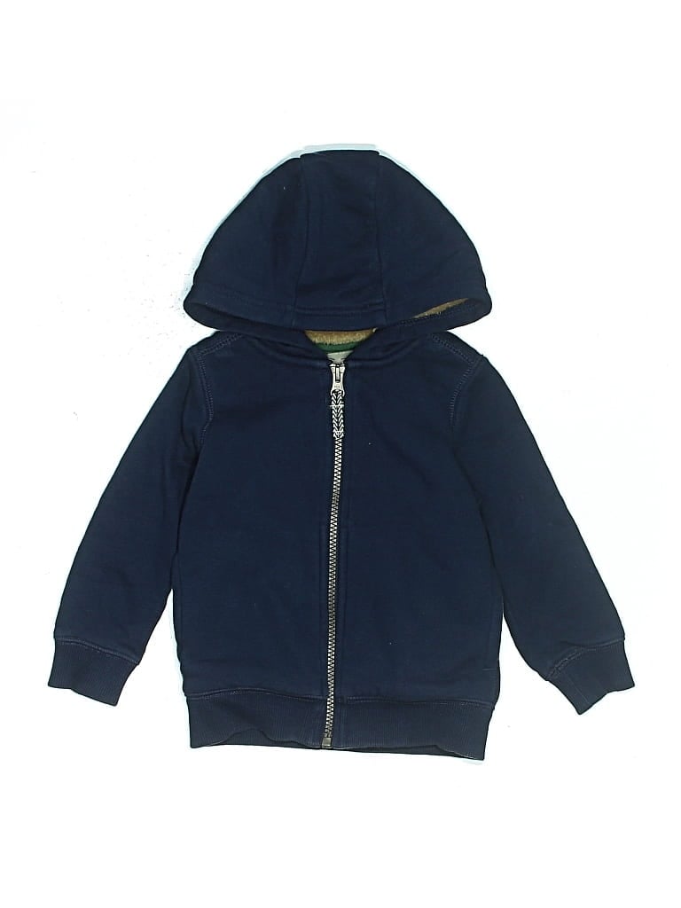 Pre-owned Carter's Kids' Zip Up Hoodie In Blue