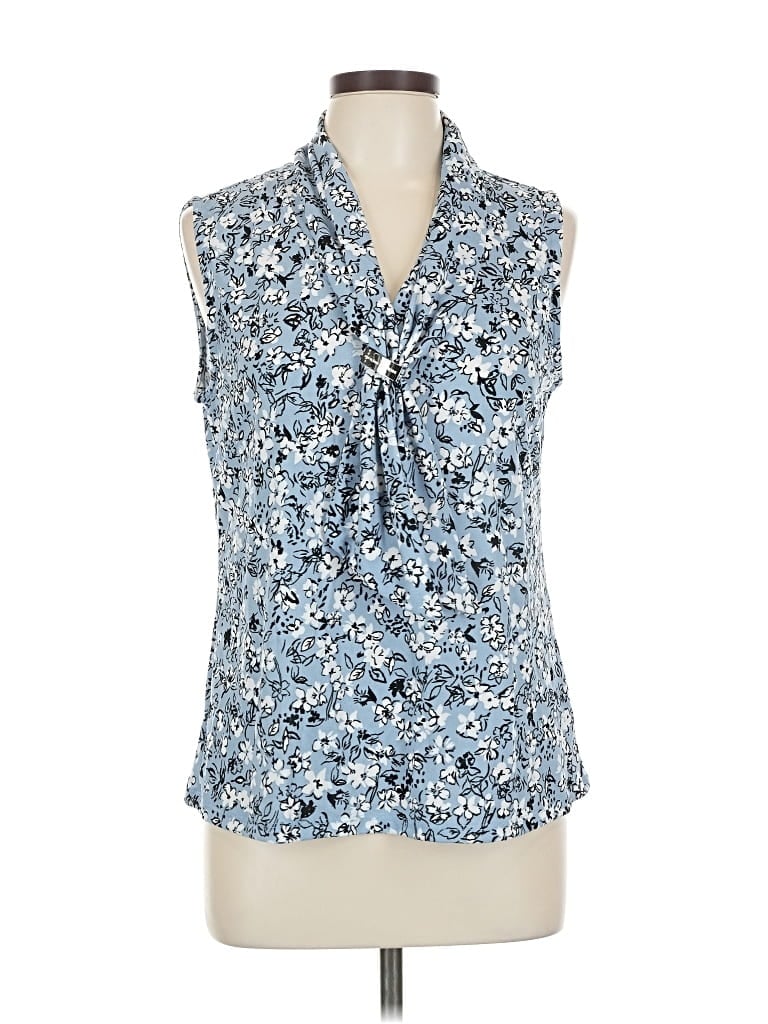 ADRIENNE VITTADINI Pre-owned Sleeveless Blouse In Blue