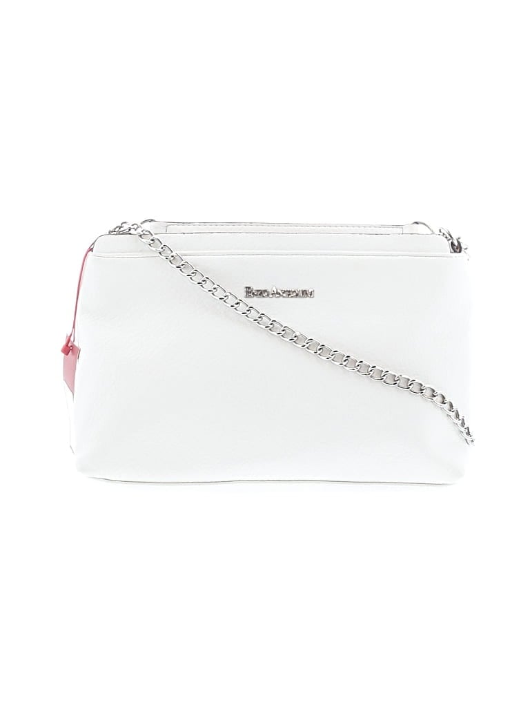 Pre-owned Enzo Angiolini Crossbody Bag In White
