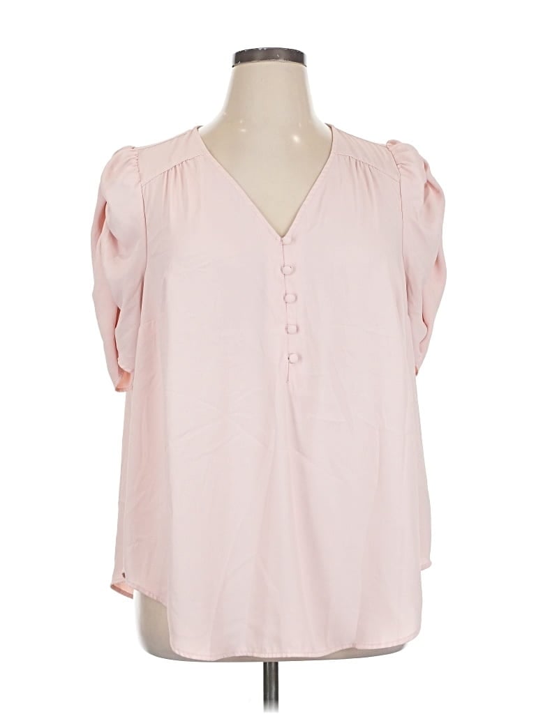 Pre-owned Torrid 3/4 Sleeve Blouse In Pink