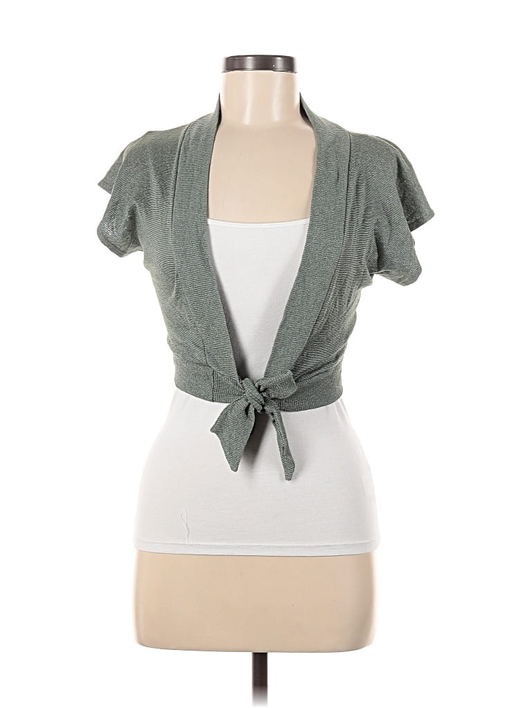 Pre-owned Michael Stars Cardigan Sweater In Gray