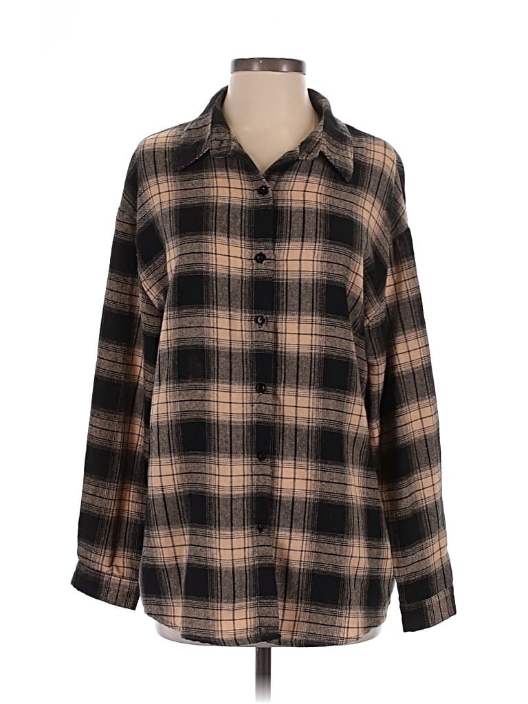 Pre-owned Shein Long Sleeve Blouse In Brown