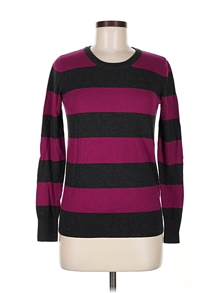 Pre-owned French Connection Long Sleeve T-shirt In Burgundy