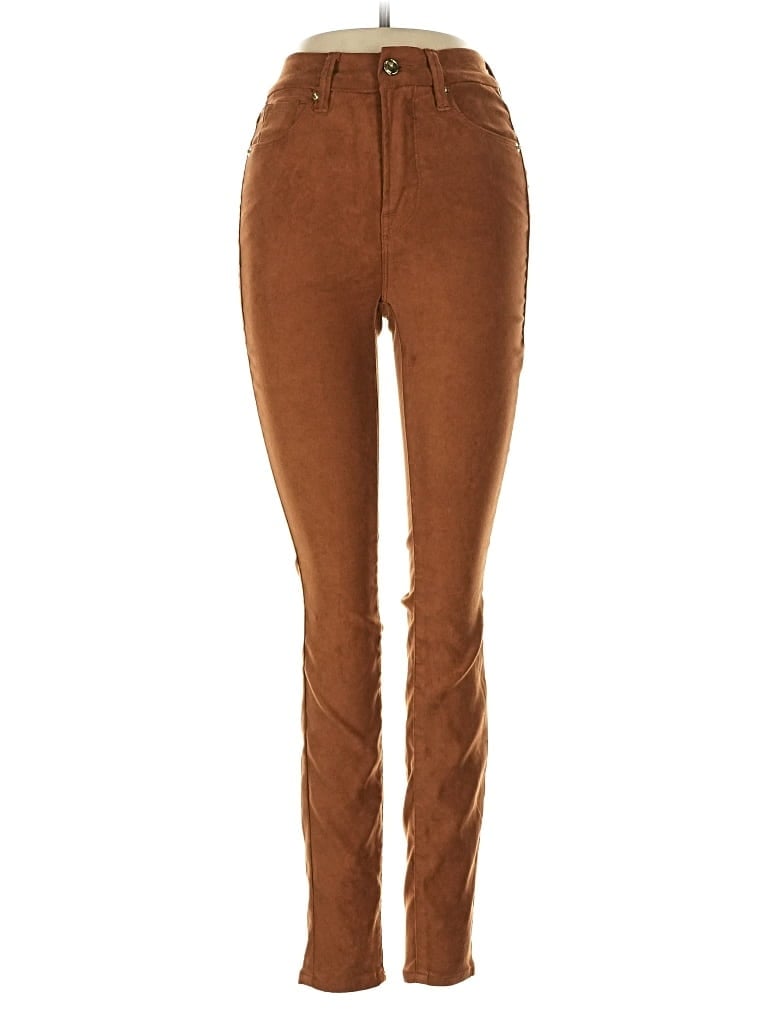 Pre-owned Good American Casual Pants In Brown