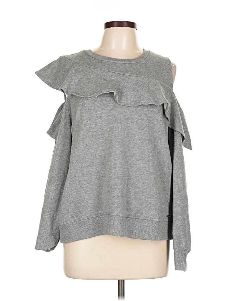 Pre-owned Dkny Sweatshirt In Gray