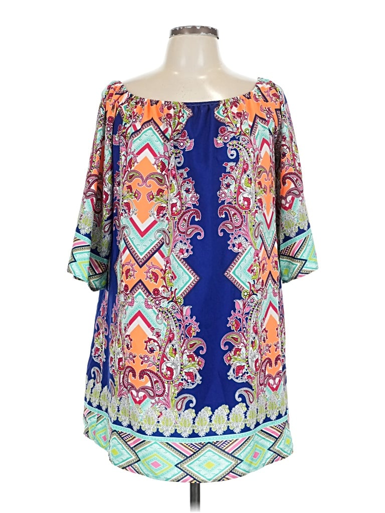 Flamingo Casual Dress In Blue