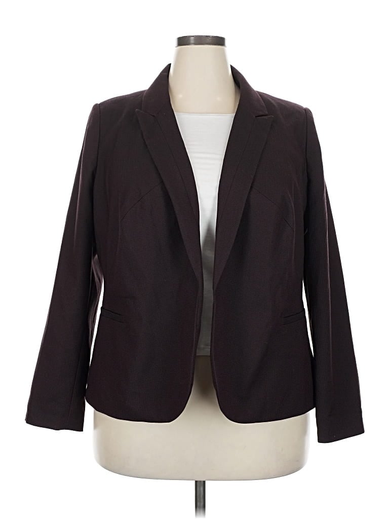 Pre-owned Worthington Blazer Jacket In Burgundy