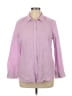 Talbots Polka Dots Purple Long Sleeve Button-Down Shirt Size XL - photo 1