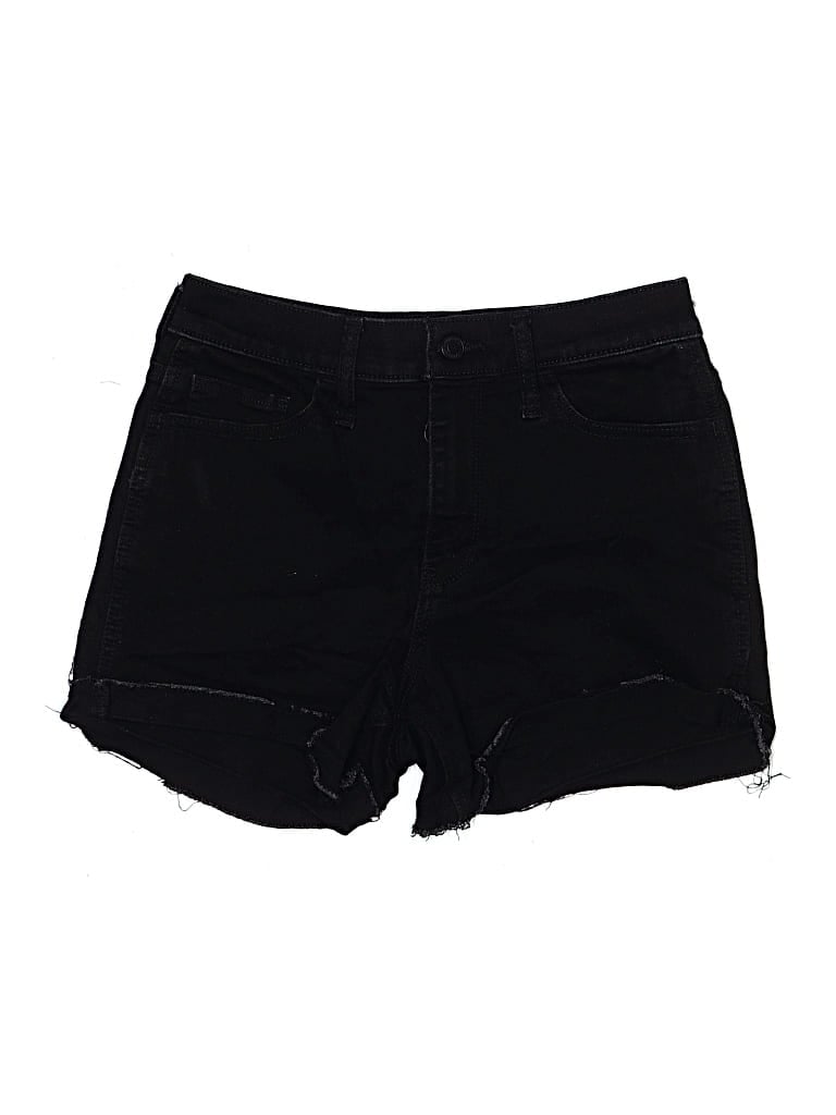 Pre-owned Hollister Denim Shorts In Black