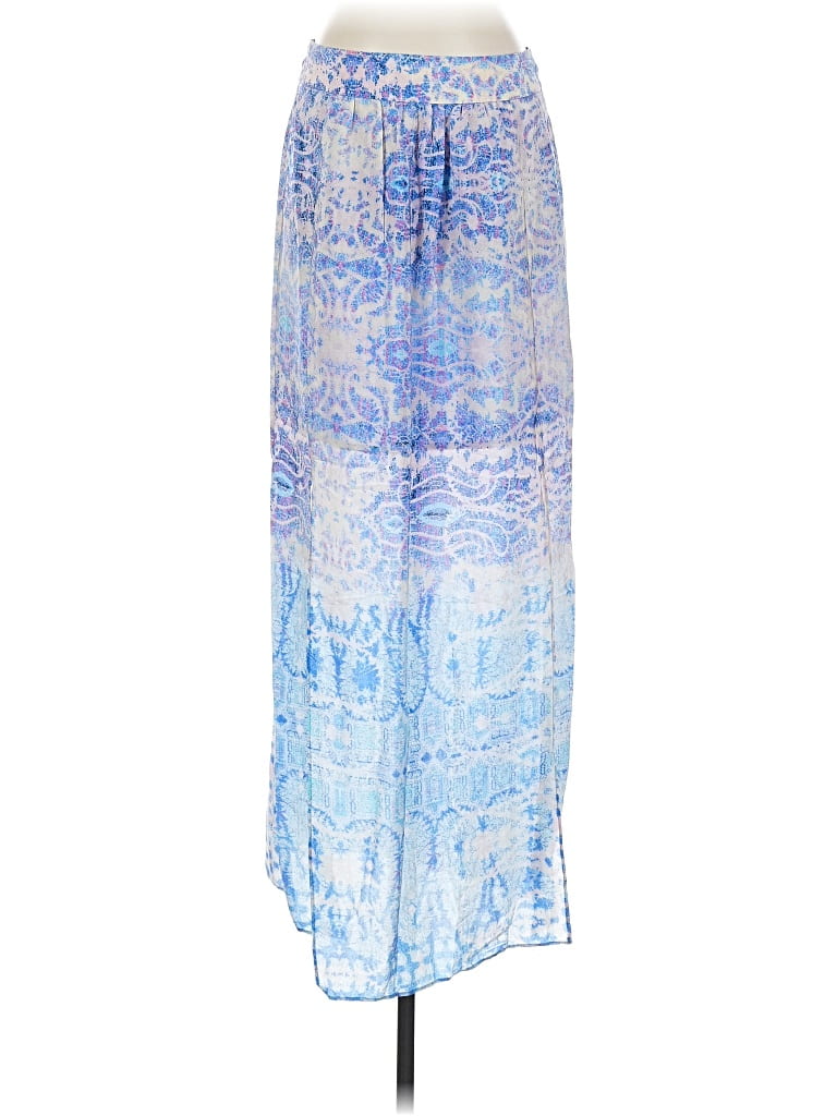 Pre-owned Maeve Silk Skirt In Blue