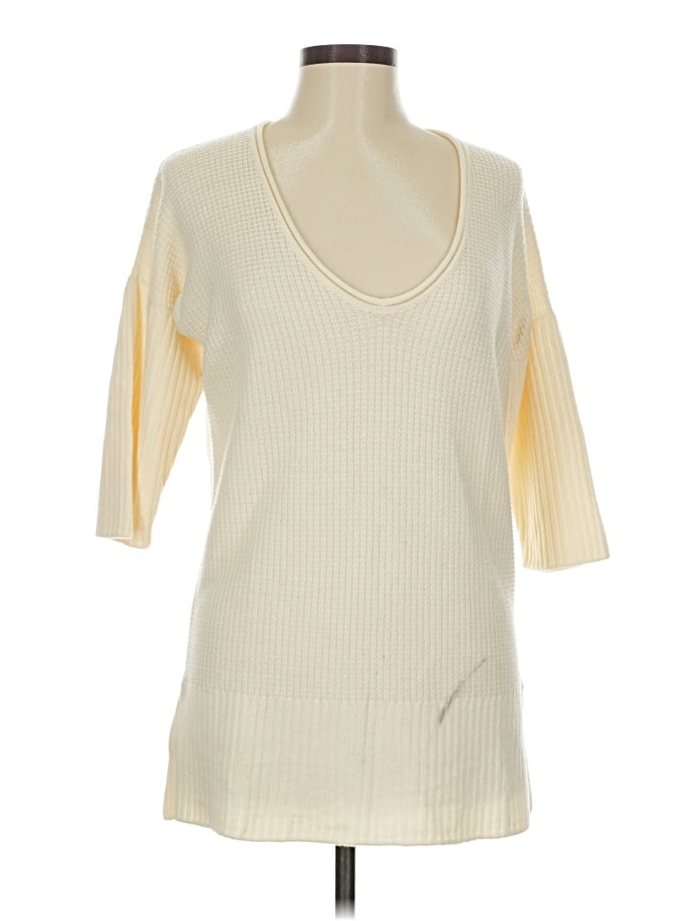 Pre-owned St John Pullover Sweater In White