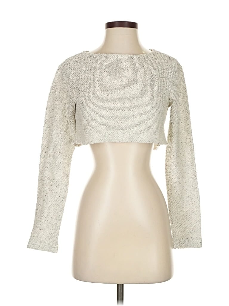 Pre-owned H&m Long Sleeve T-shirt In Silver