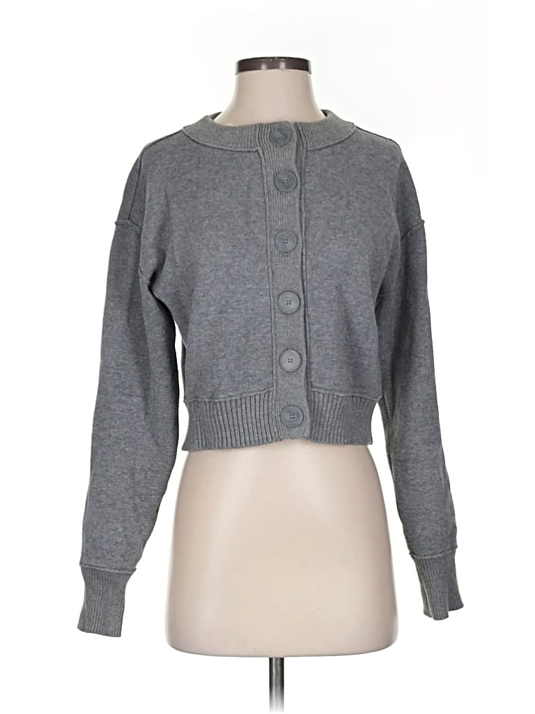 Pre-owned Maeve Cardigan Sweater In Gray