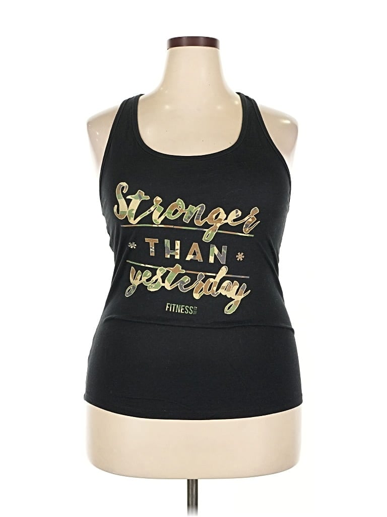 Pre-owned Ideal T Tank Top Black Halter Neckline Tops