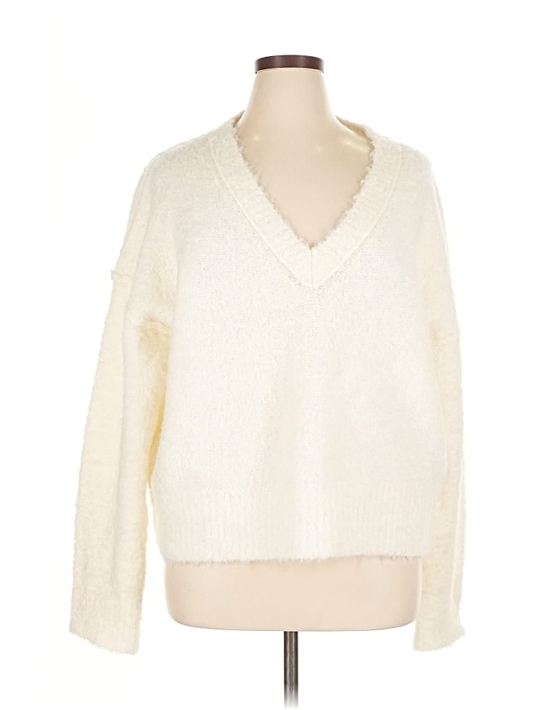 Pre-owned French Connection Pullover Sweater In White