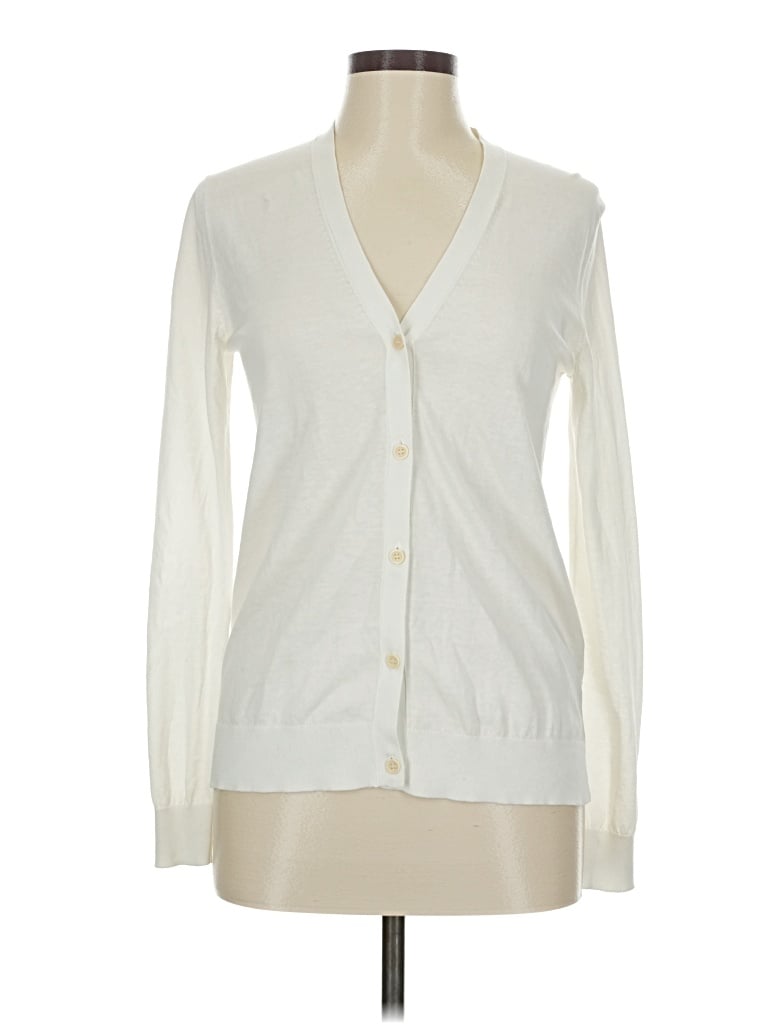 Pre-owned Theory Cardigan Sweater In White