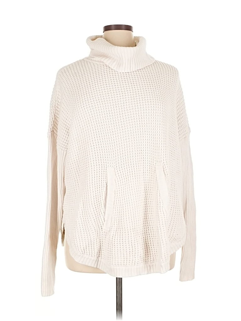 Pre-owned Michael Michael Kors Turtleneck Sweater In White