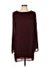 Line & Dot 100% Polyester Solid Burgundy Casual Dress Size L - photo 1