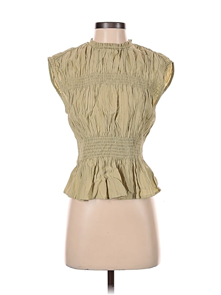 Pre-owned H&m Sleeveless Blouse In Green