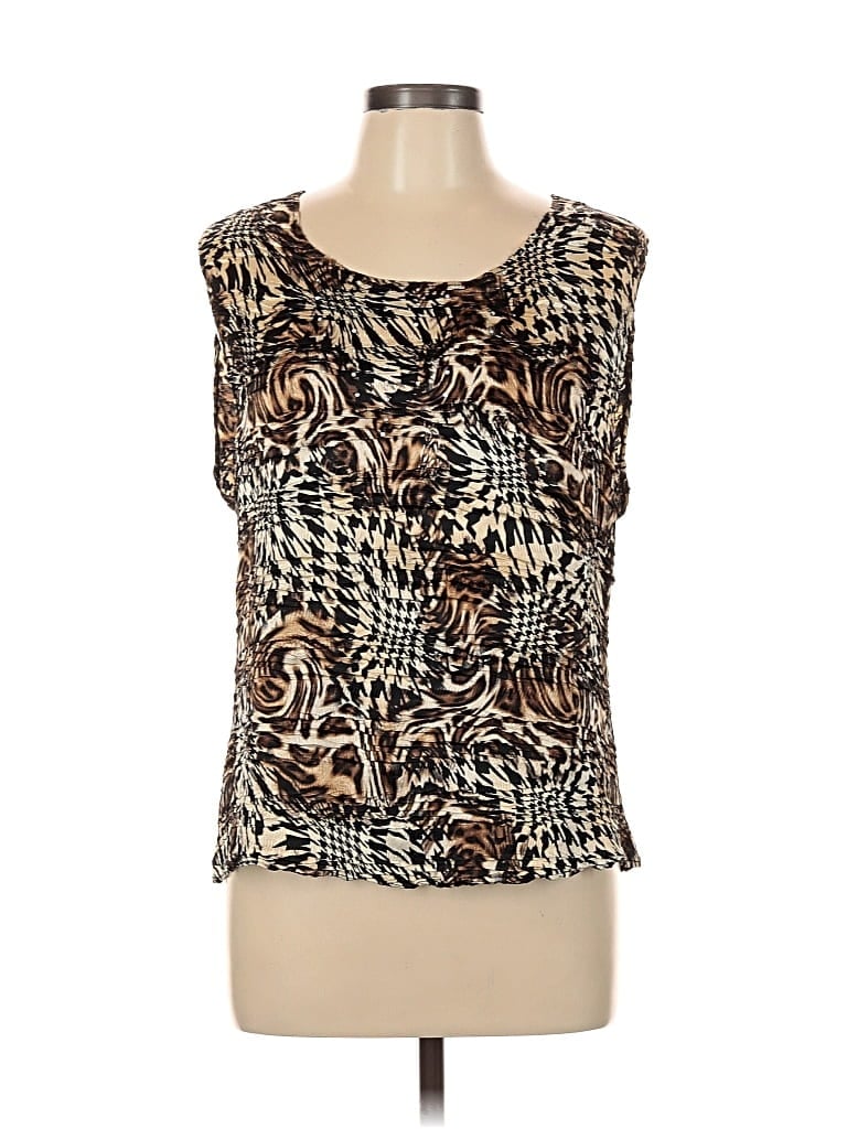 Pre-owned Alberto Makali Sleeveless Blouse In Brown
