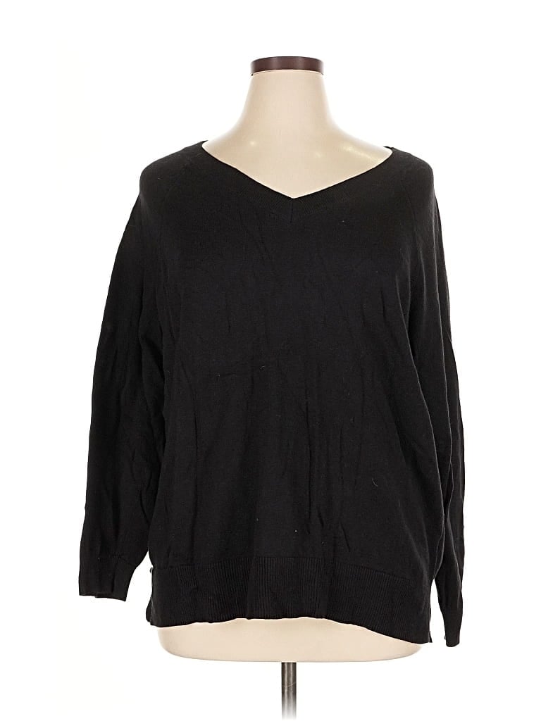 Pre-owned Lucky Brand Pullover Sweater In Black