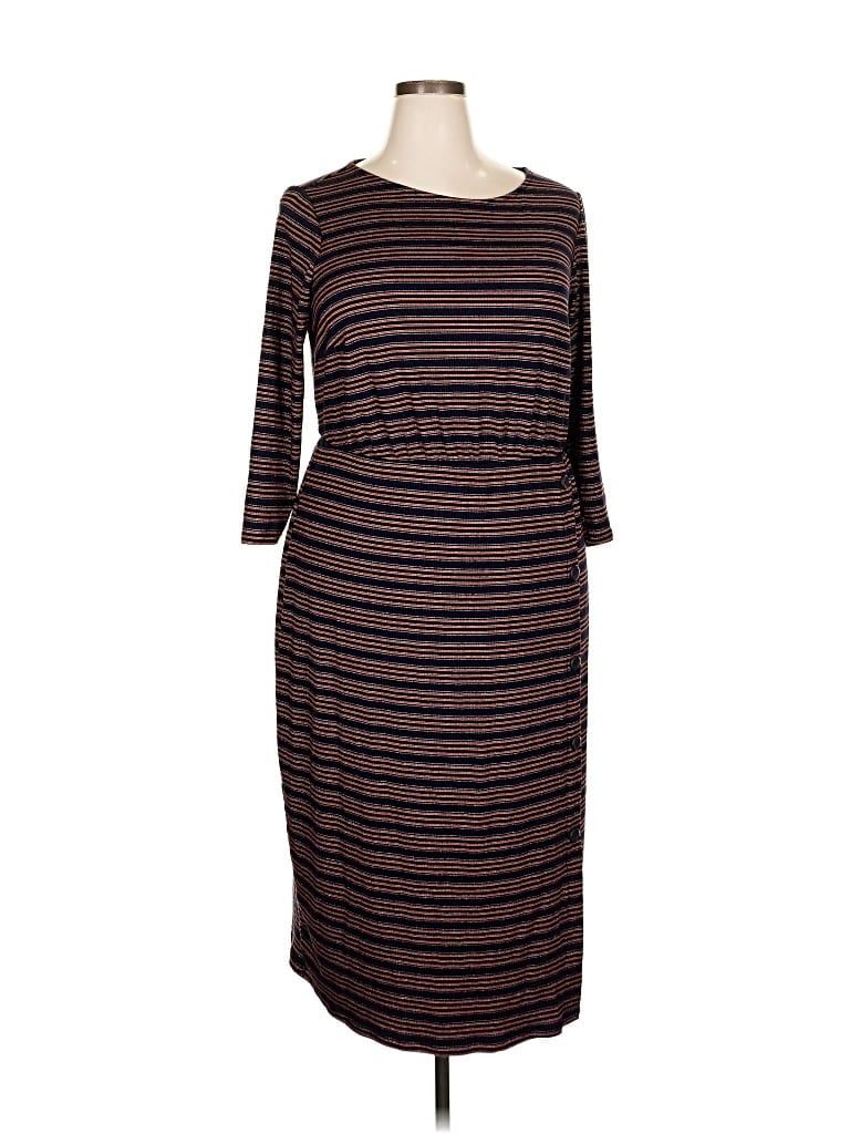 Pre-owned Lane Bryant Casual Dress In Brown