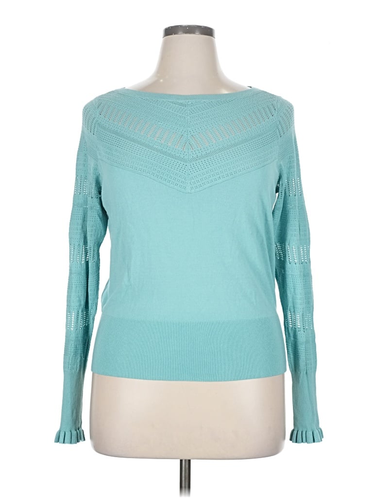 Pre-owned Halogen Pullover Sweater In Blue