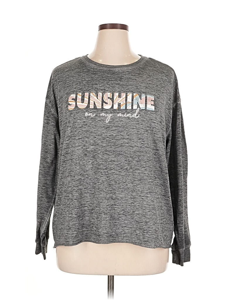 Pre-owned C&c California Long Sleeve T-shirt In Gray