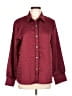 Unbranded Burgundy Long Sleeve Button-Down Shirt Size L - photo 1