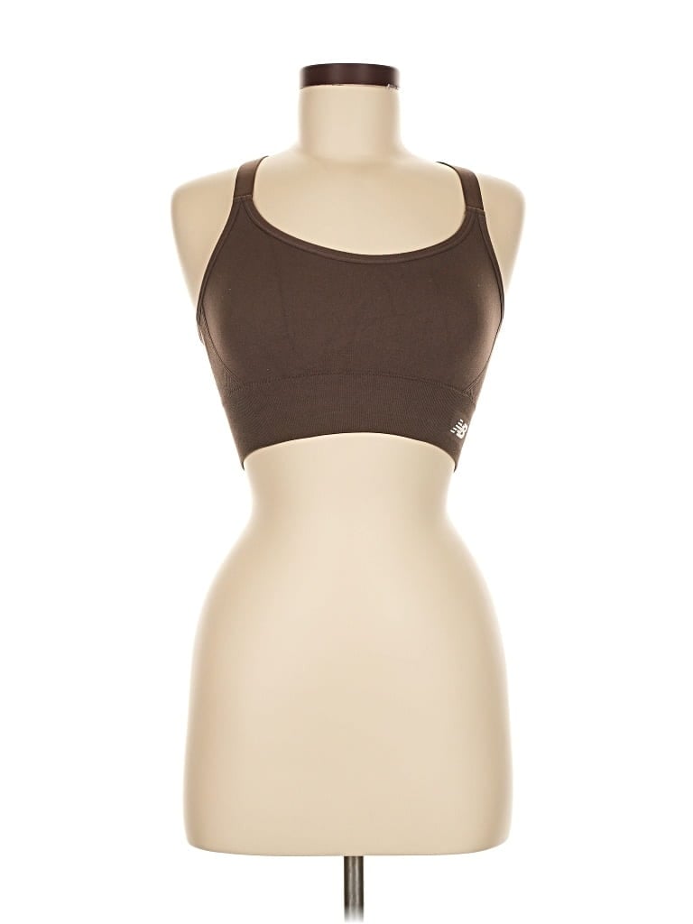 Pre-owned New Balance Tank Top Brown Halter Neckline Tops